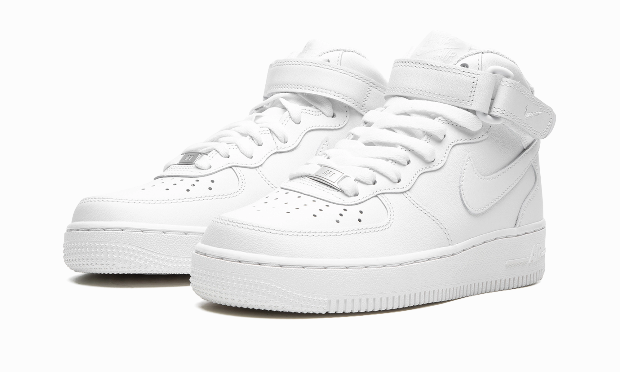 AIR FORCE 1 '07 MID MNS WMNS "Triple White" Light cushion