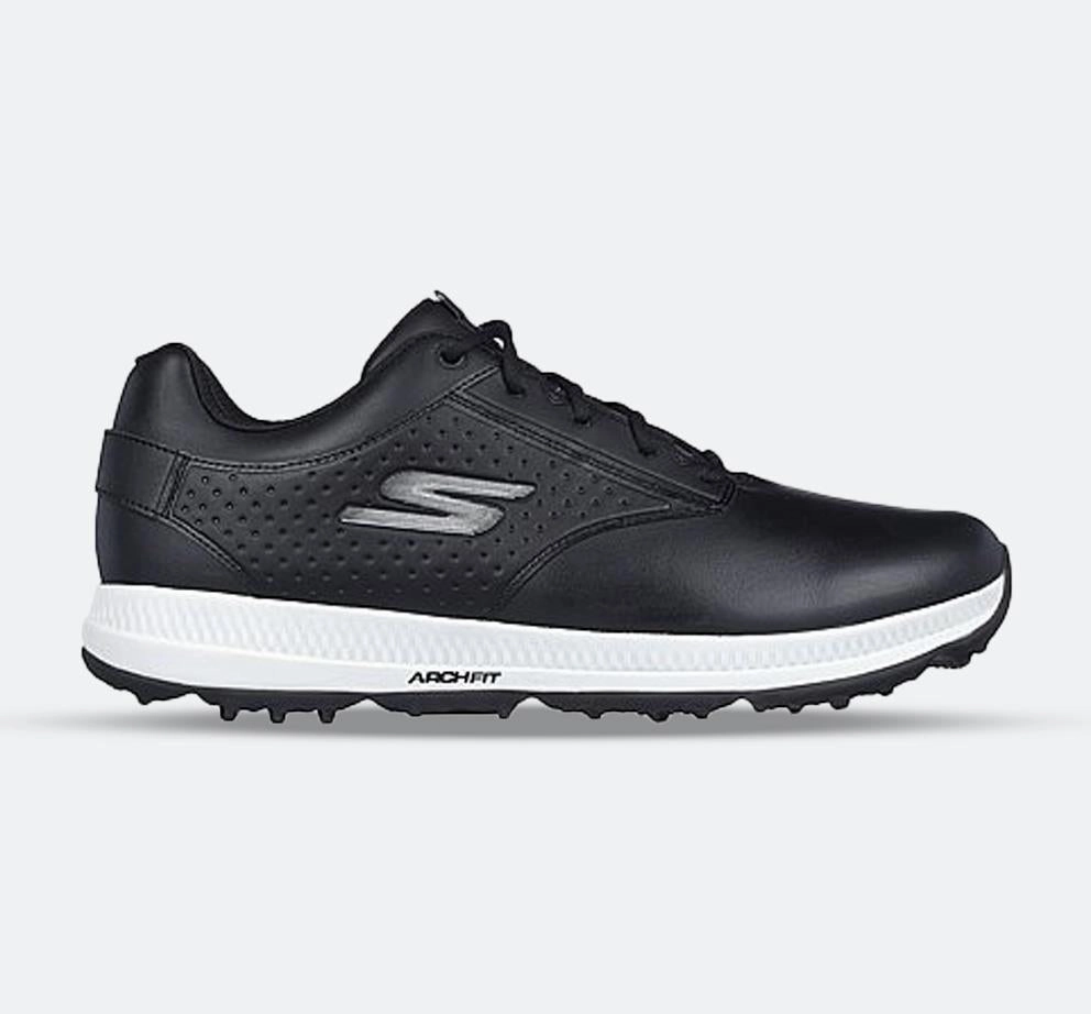 Men's Wide Fit Skechers 214043 Go Golf Elite 5 Legend Golf Waterproof Trainers Flex Groove Engineering Cushion Sole
