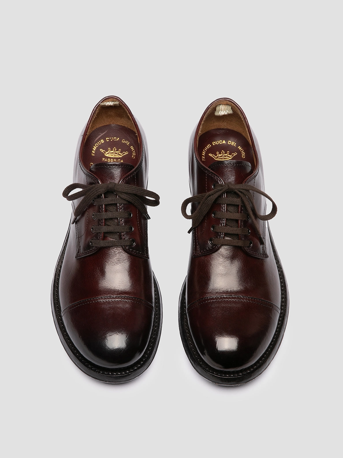 ADMIRAL 008 - Burgundy Leather Derby Shoes Long Day