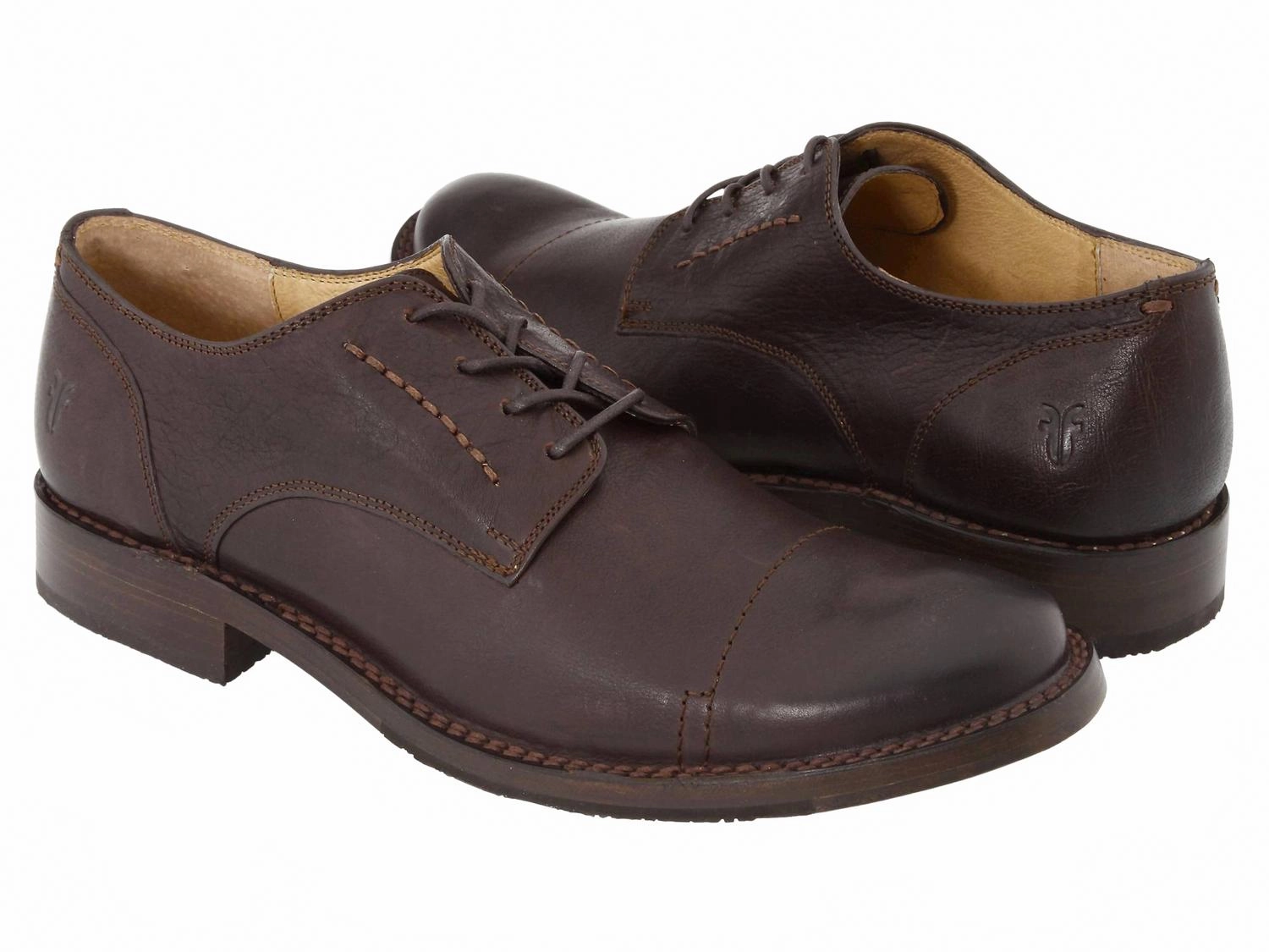 Men's Oliver Oxfords In Dark Brown Tumbled Full Grain Leather Sleek Design Style Enthusiast Refined Style Interview Day