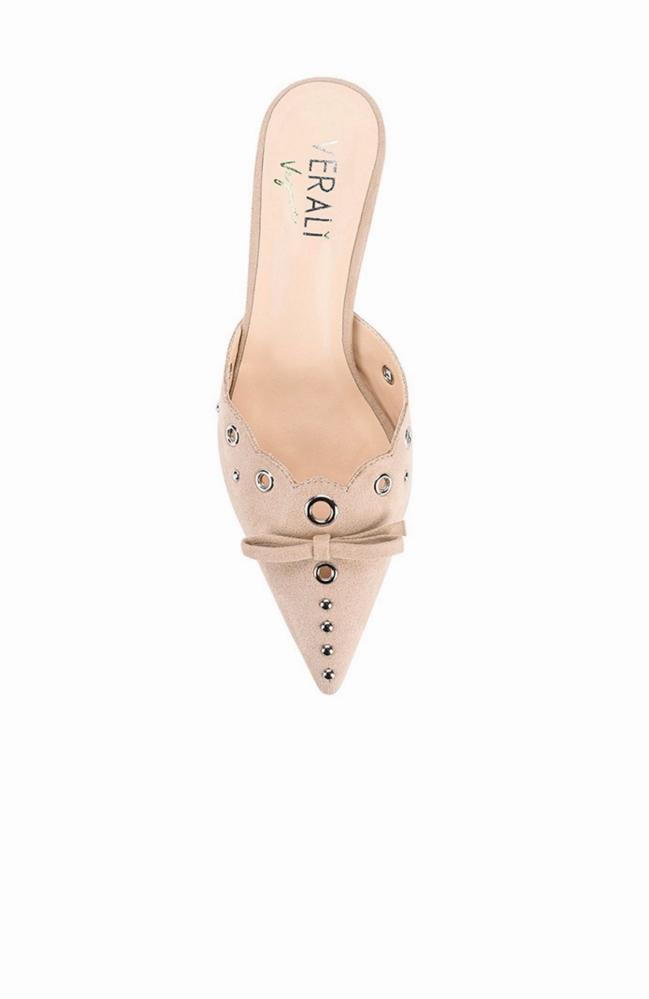 Glam Spark Ziggy Point Toe Kitten Heel Stone Micro