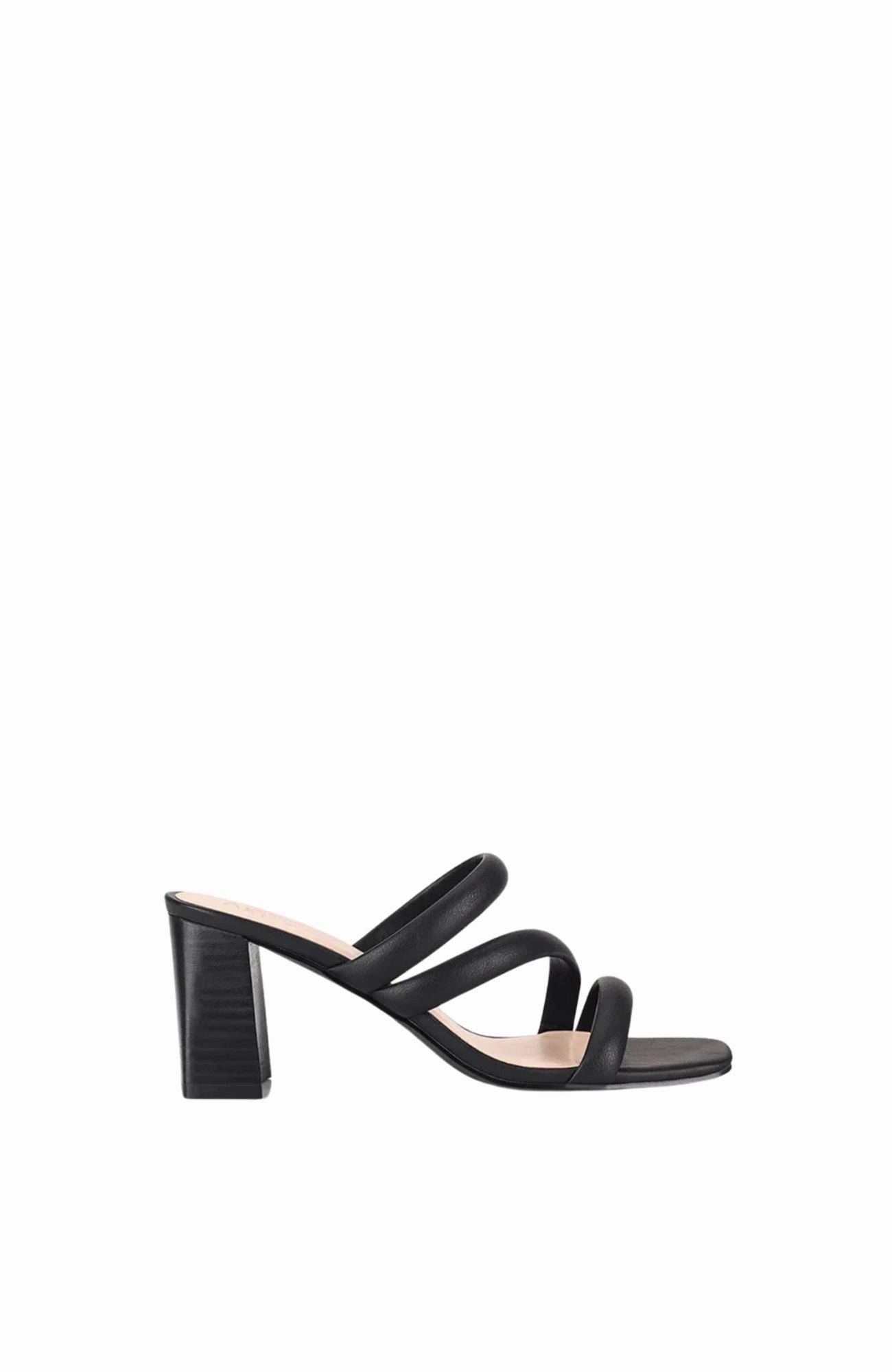 Polished Step Naenae Block Heel Sandal Black