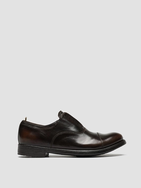 HIVE 004 - Brown Leather Oxford Shoes Chic Look Low Maintenance