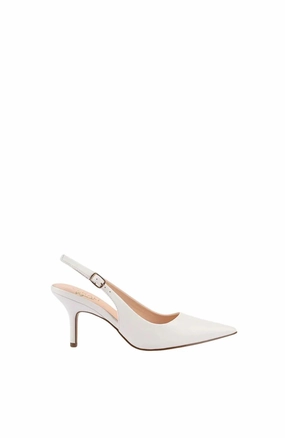 Shayley Slingback Stiletto Chalk White Best Pick Contemporary Style