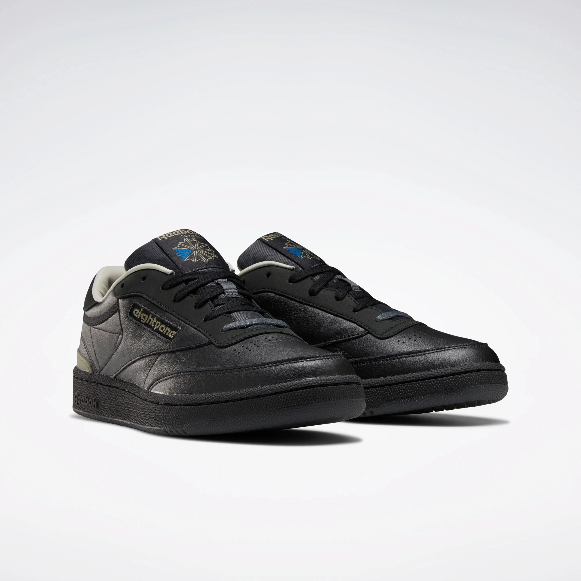 Reebok Men's Club C 85 Shoes - Black / Khaki / The Blues Elastic EnergyReturn