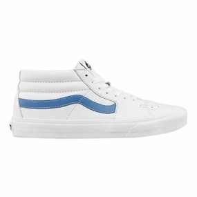 Flex grooves Cooling system Vans Men's Sk8 Mid Shoes - True White / Moon Blue