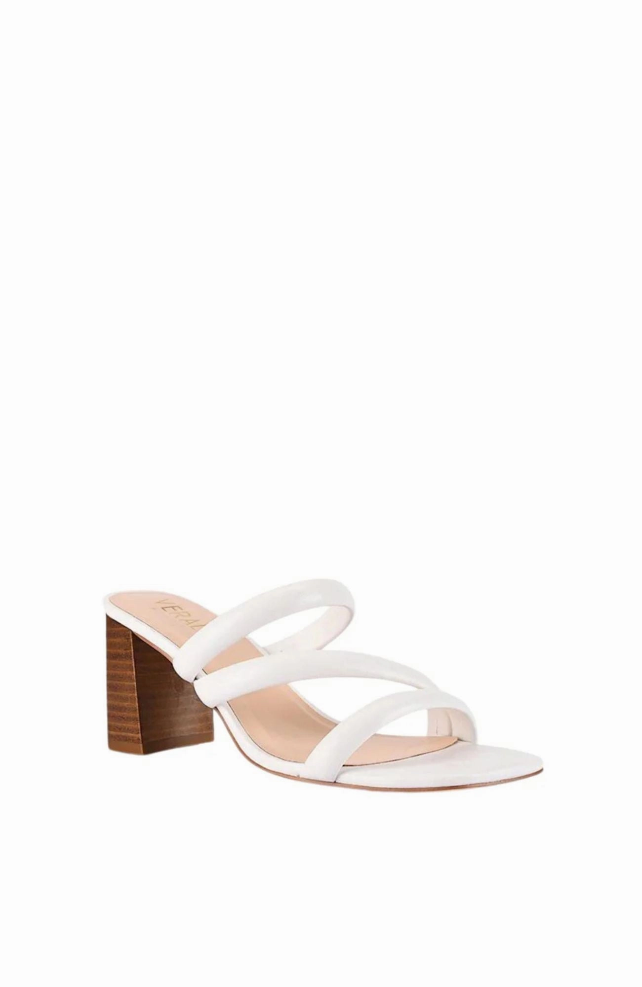 Naenae Block Heel Sandal White Dressy Heels