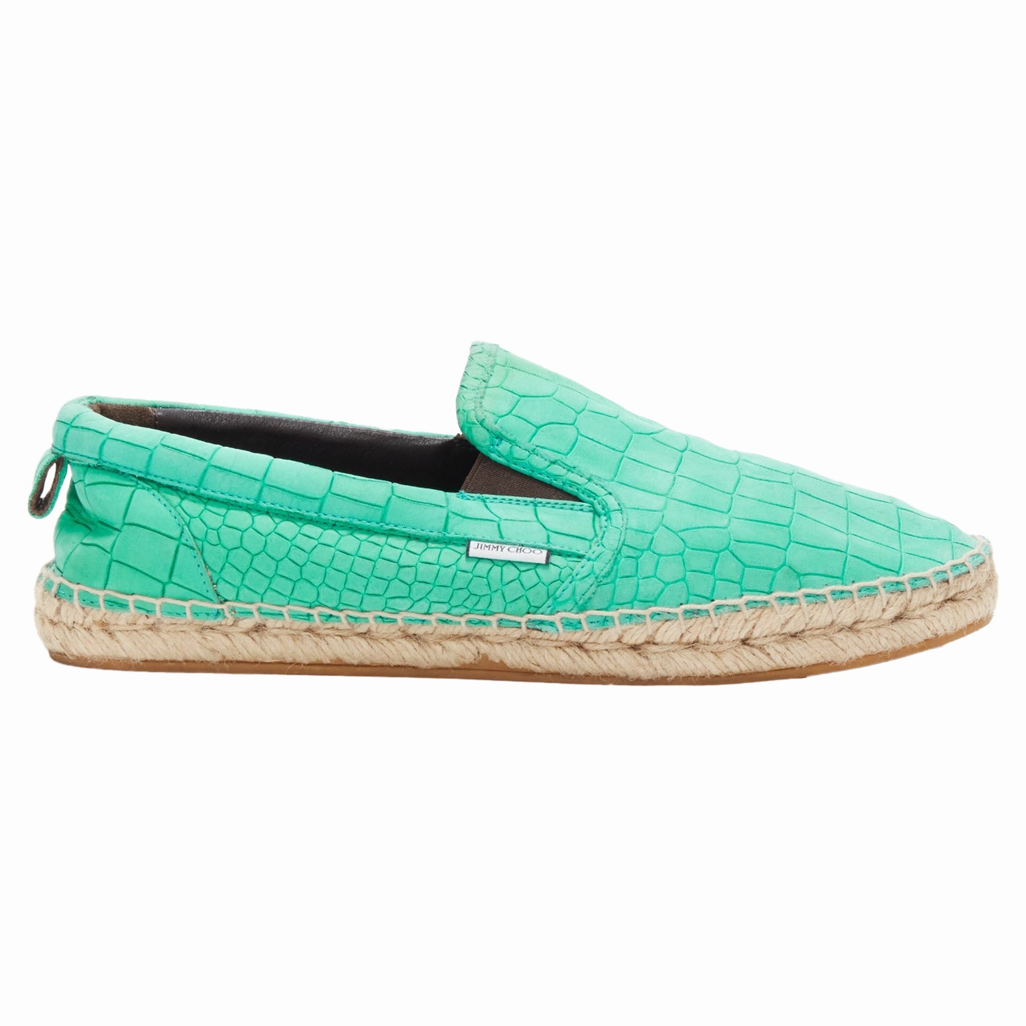 Jimmy Choo Vlad embossed scaled leather espadrilles Sleek Design Office Ready