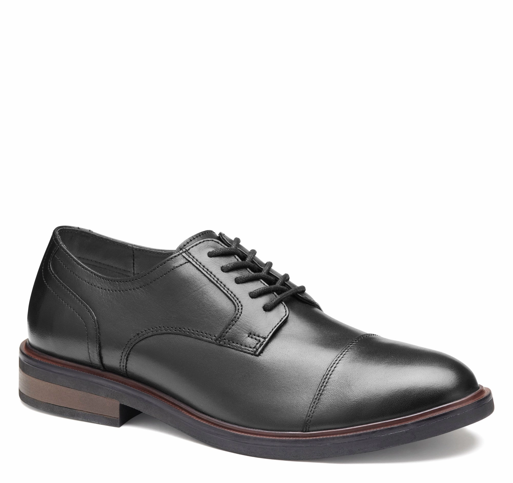 Johnston & Murphy Langston Cap Toe Dress Shoe Durable Make Workday Essential Sharp Fit