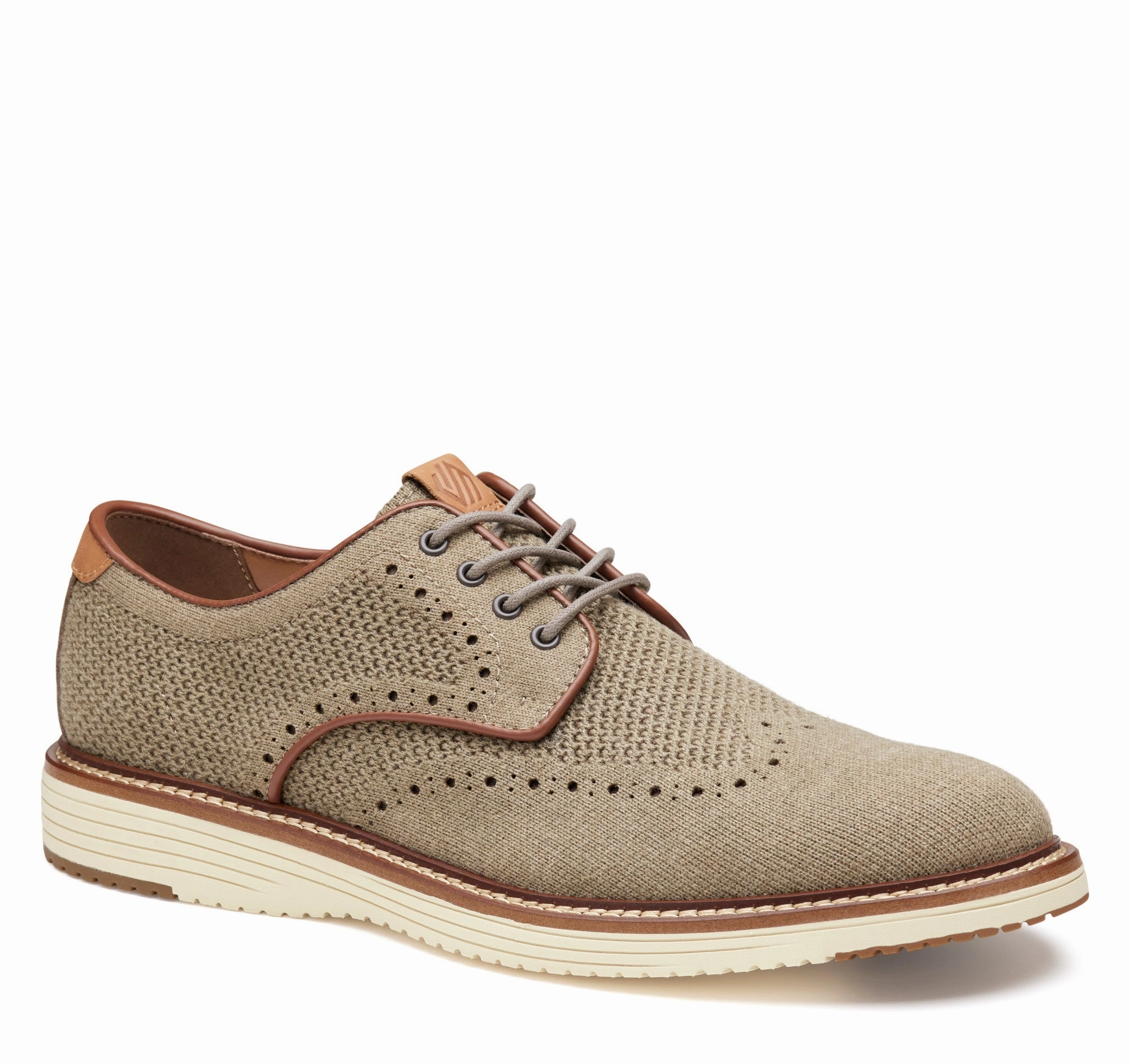 Johnston & Murphy Men's Hodges Knit Wingtip  Shoe Balanced Structure Dress Code Fit Luxe Detail Presentation Ready