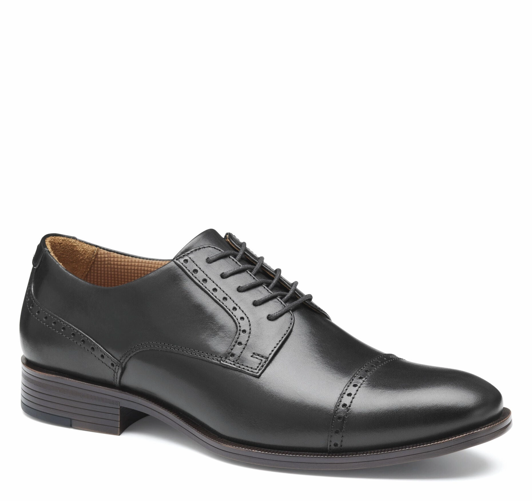 Johnston & Murphy Men's Reeve Cap Toe Dress Casual Lace-Up Shoe Refined Style Client Meeting White Oxfords