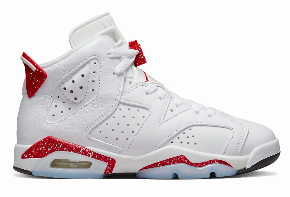 Midfoot Lock System Comfort Canvas Jordan 6 Retro Red Oreo (GS)
