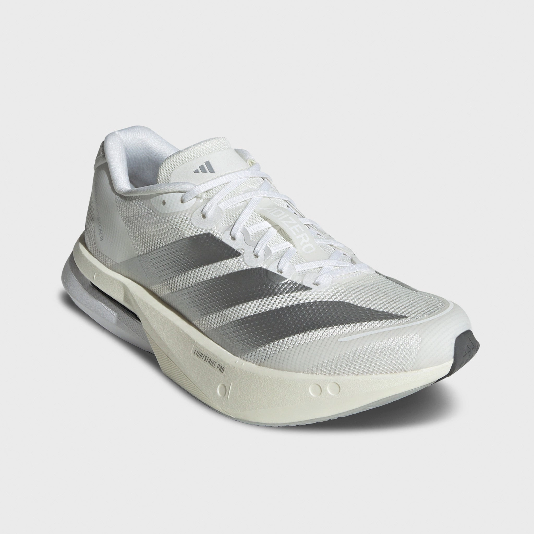 adidas Women's Adizero Boston 13 White / Matte Silver - Dash Grey Footwear Focus