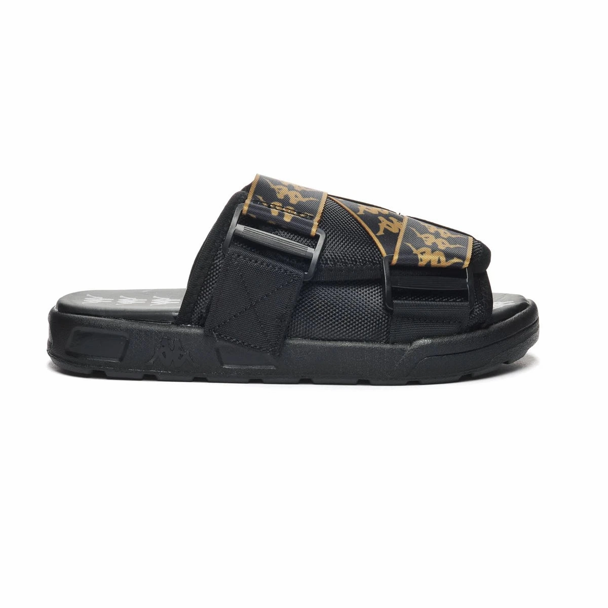 Urban Essential Neutral Base Kappa Men's 222 Banda Mitel 1 Slides - Black / Gold