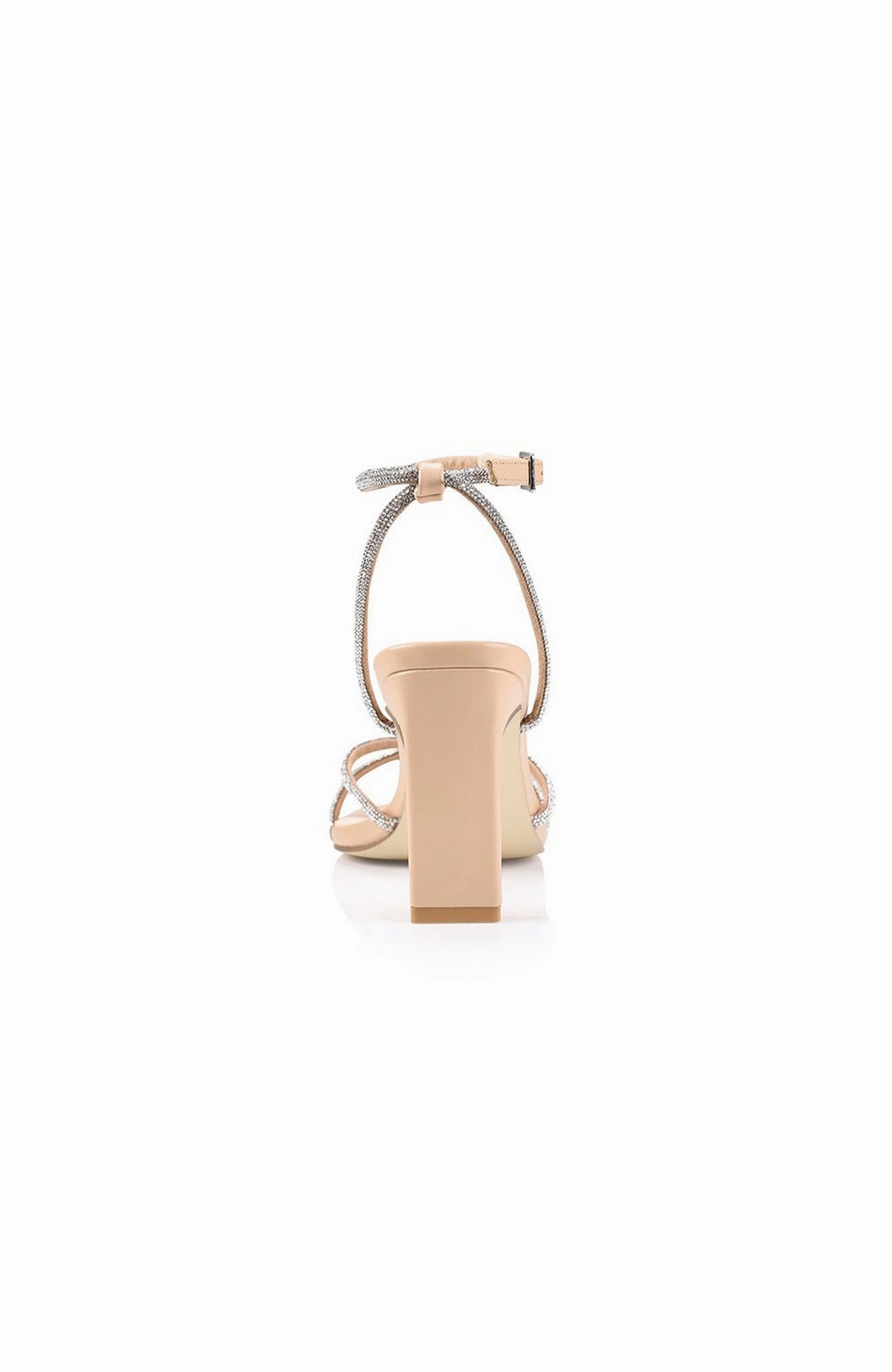 Kian Block Heel Nude Smooth Alluring Design