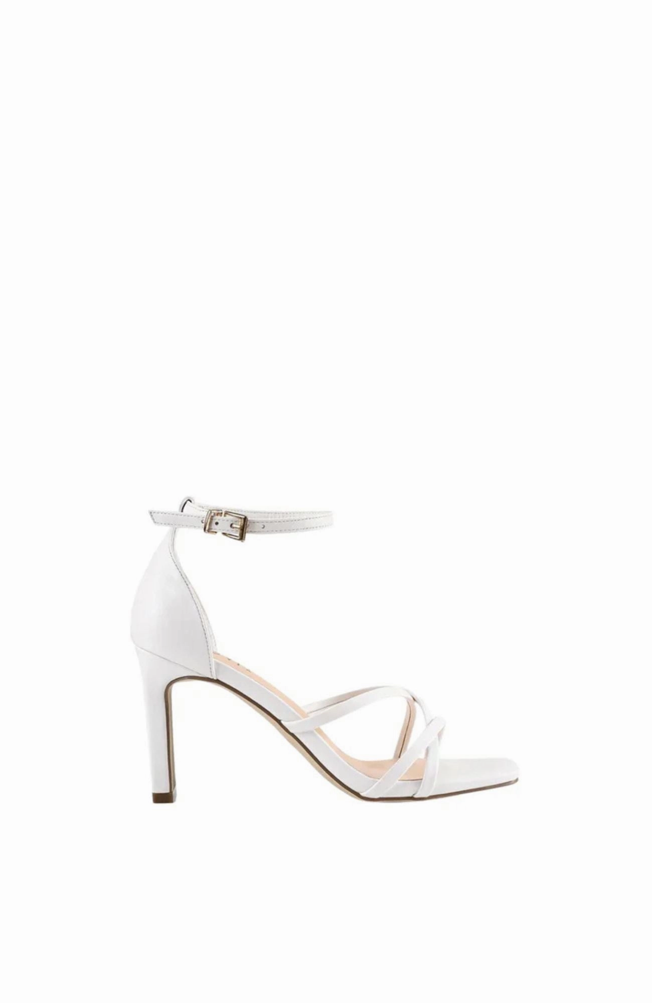 Kingdom Heel Sandal White Smooth Classic Shape