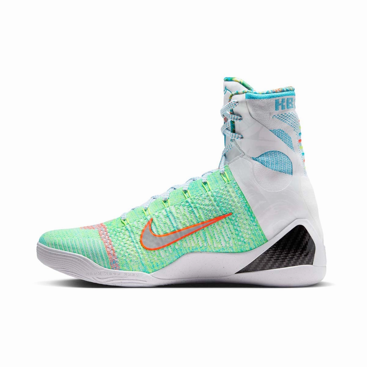 Vertical Leap Enhancement Orthotic Friendly Fit Kobe IX Elite High Protro 'What The' Basketball Shoes
