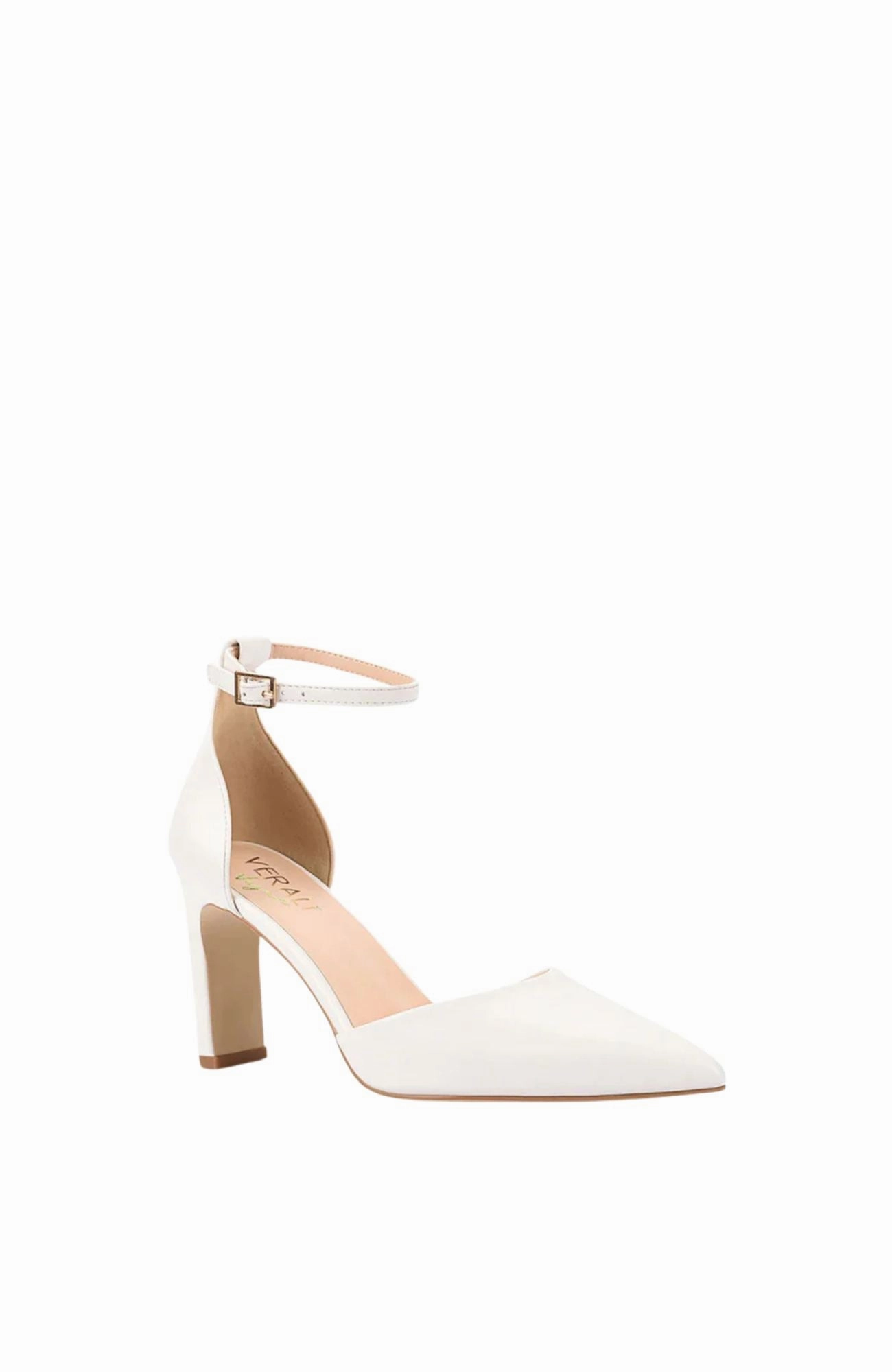 Grand Entry Kosta Closed Toe Block Heels Chalk White