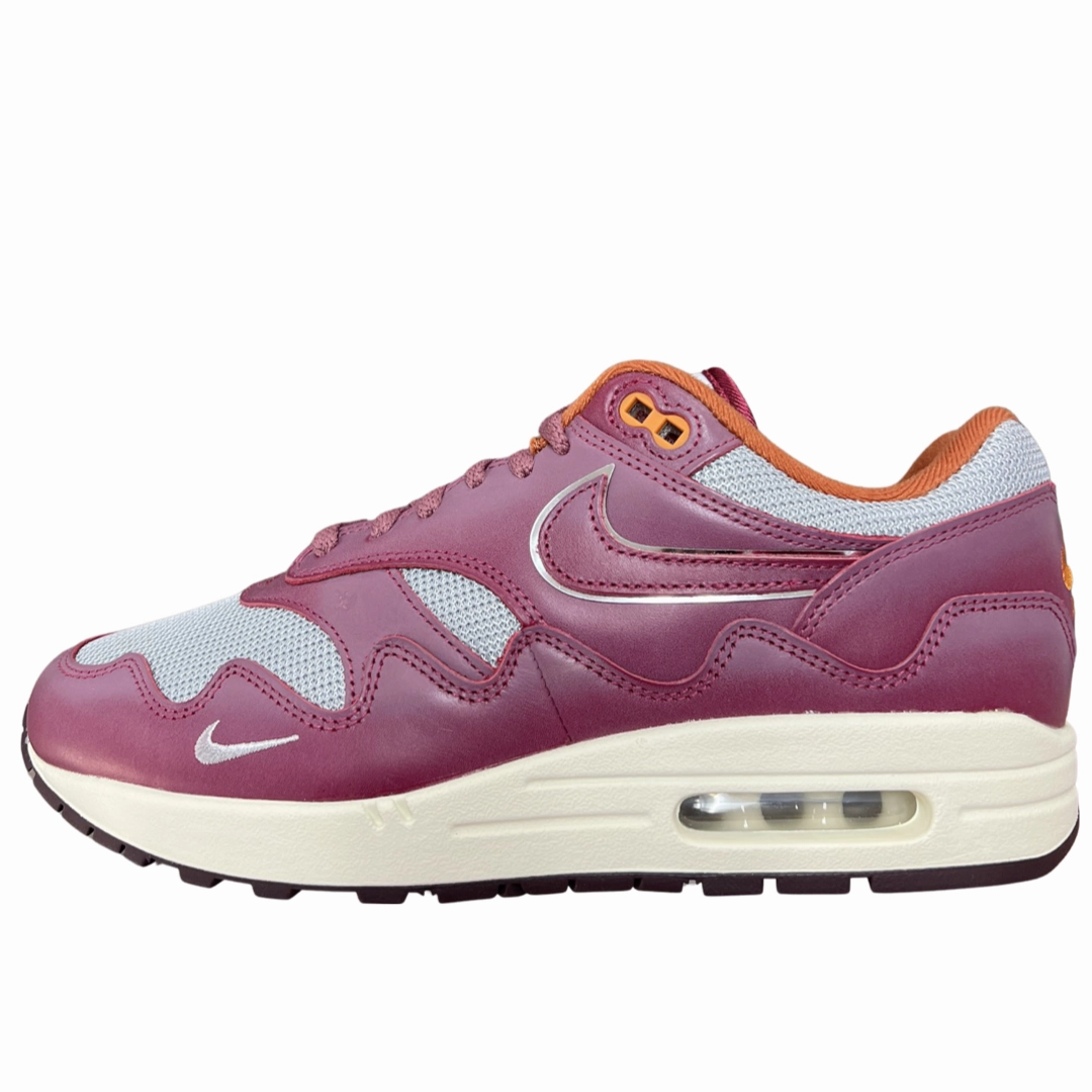 Nike Air Max 1 Patta Rush Maroon Multi-functional materials Flexible Toe Box