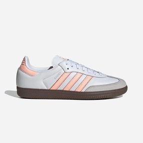 Waterproof Design Rubberized Heel ADIDAS ORIGINALS | SAMBA OG { CLOUD WHITE/CLEAR ORANGE/SEMI CORAL