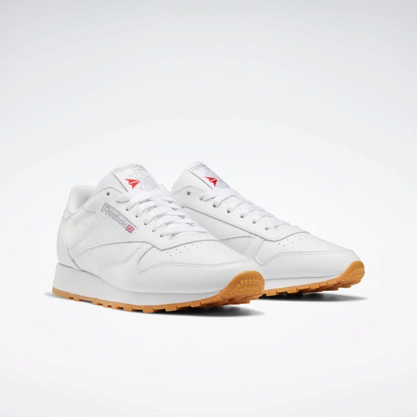 Fit Ready Essential Look Reebok Men's Classic Leather Shoes - Ftwr White / Pure Grey 3 / Rubber Gum