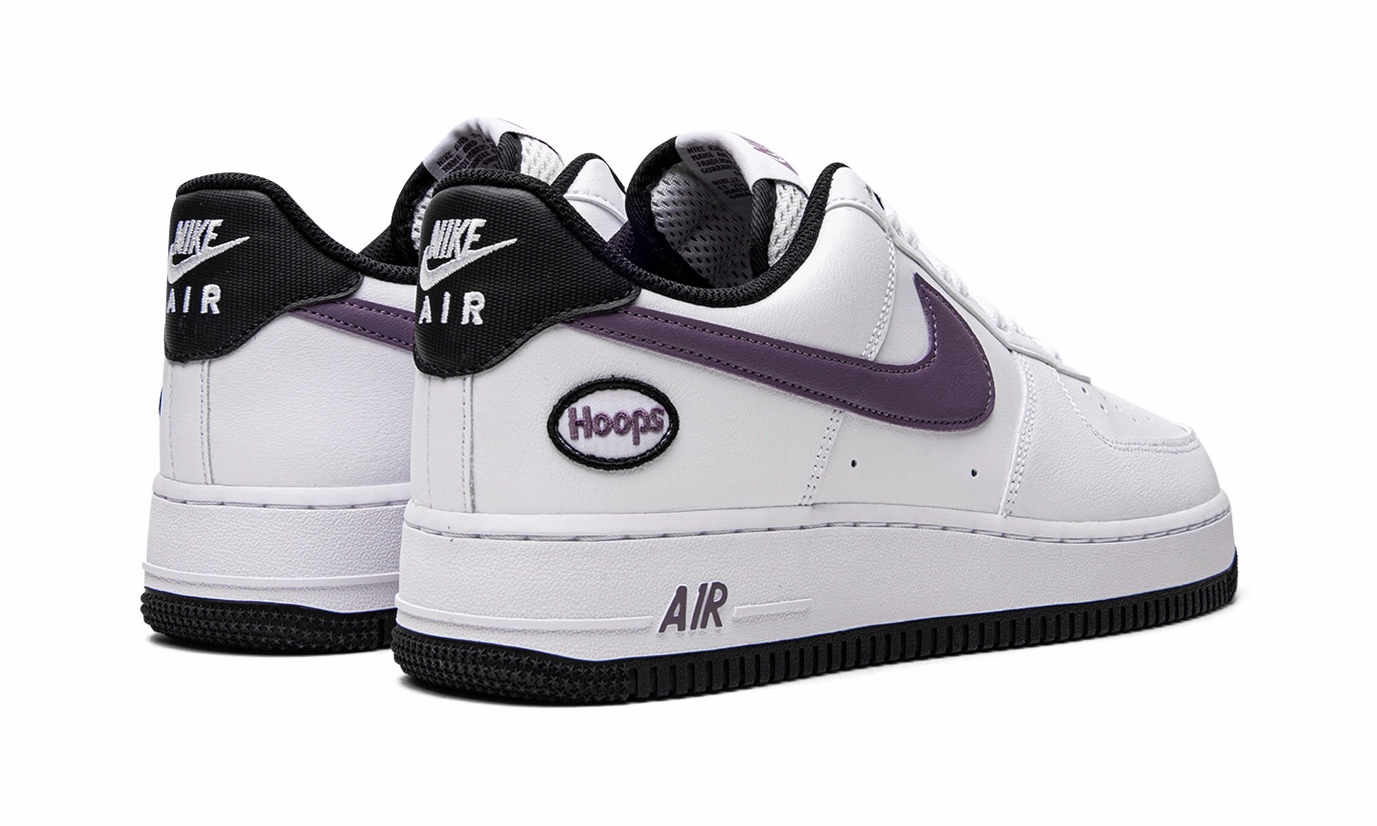Air Force 1 Low "Hoops White Canyon Purple" Breathable mesh design Step Right