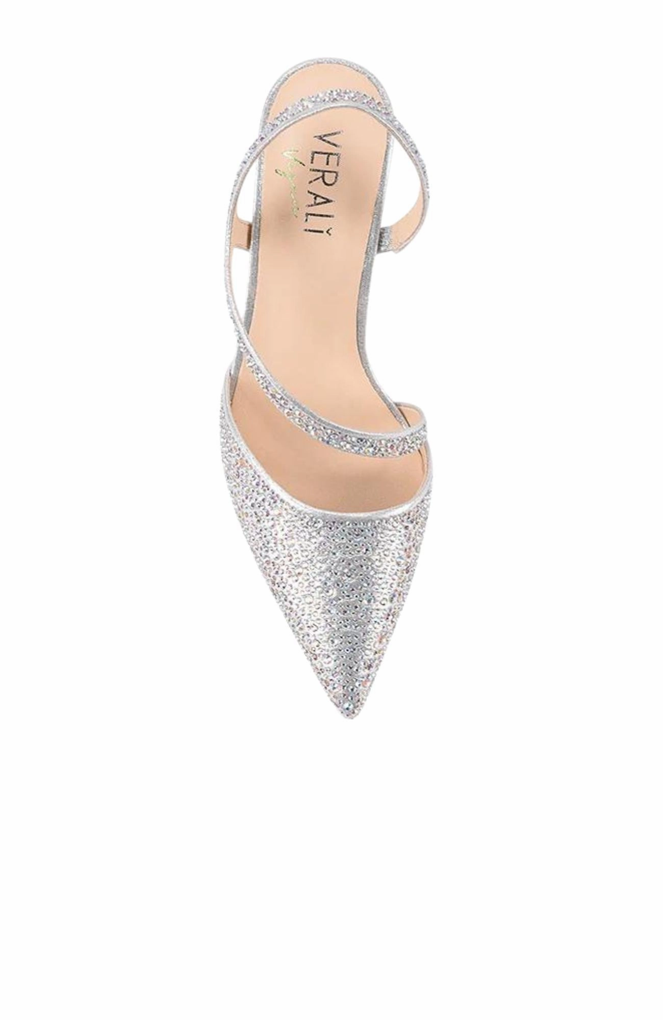 Lemon Point Toe Heel Silver Glitter Retro design Dress Sandals