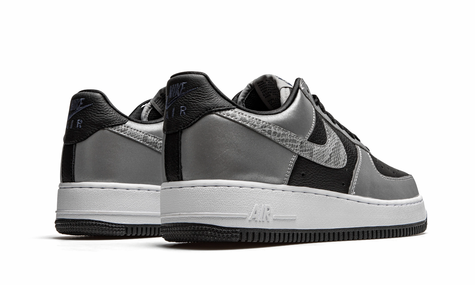 Family Run Contoured Footbed Shape Air Force 1 Low "Silver Snake"