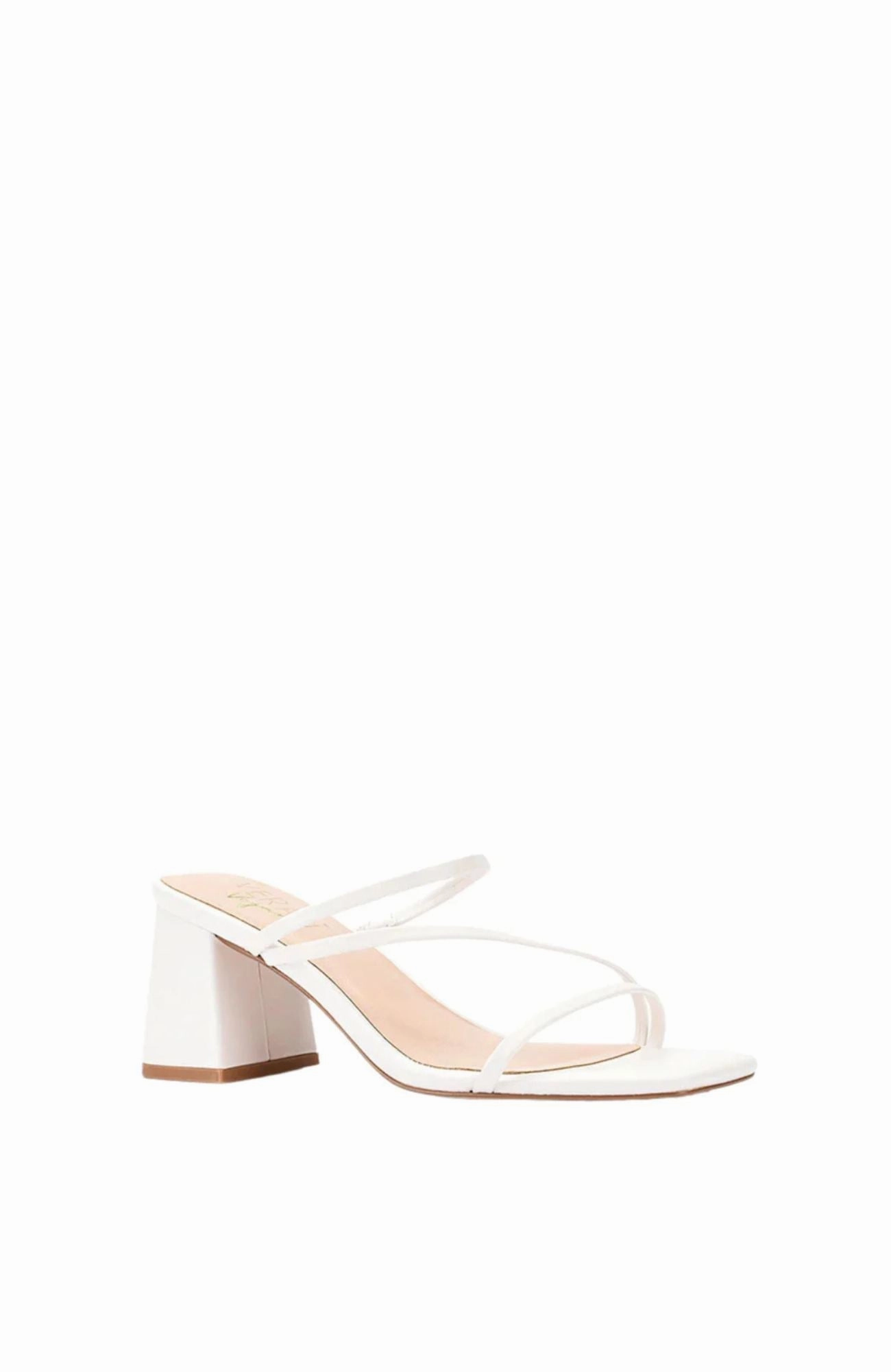 Stanford Block Heel Mules Chalk White Chic Appeal Cafe Glow
