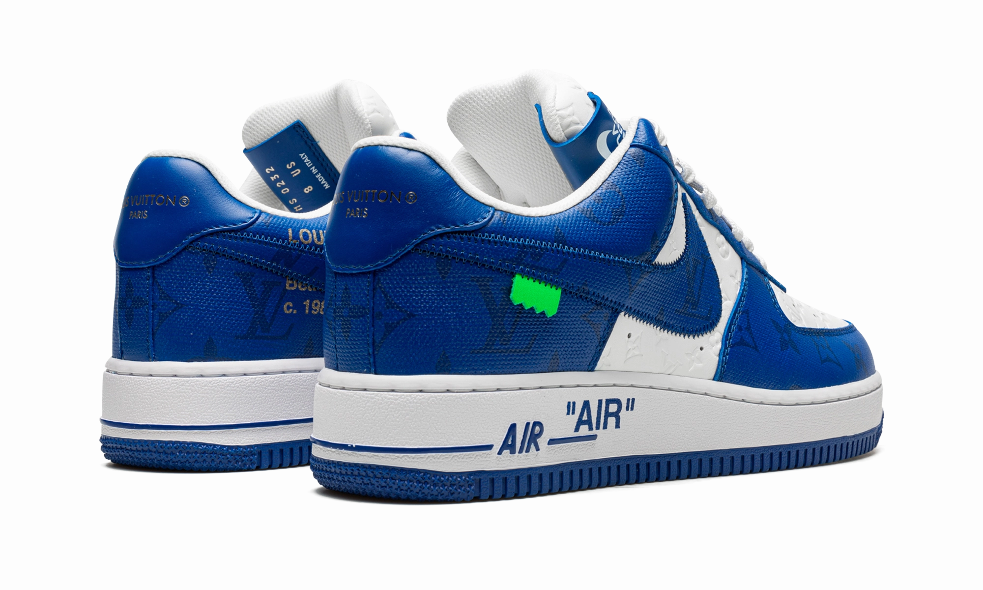 Louis Vuitton Air Force 1 Low "Virgil Abloh - White/Blue" Urban Style