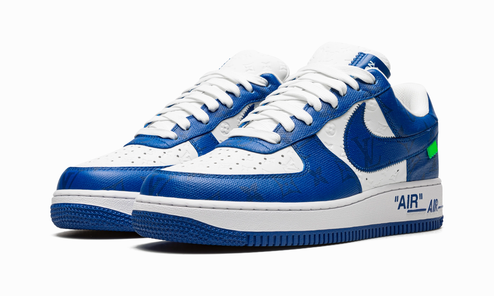 Louis Vuitton Air Force 1 Low "Virgil Abloh - White/Blue" Flexible Build