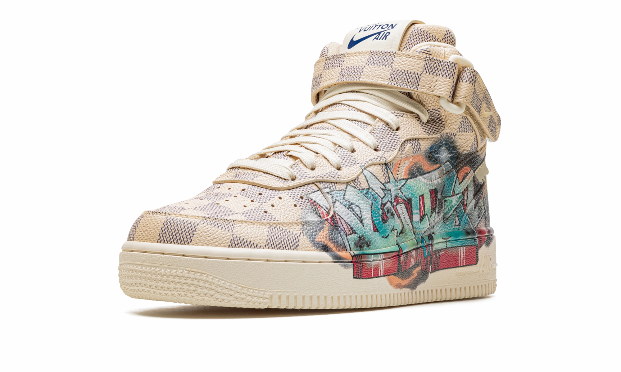 Louis Vuitton Air Force 1 Mid "Virgil Abloh - Graffiti" Link Walk