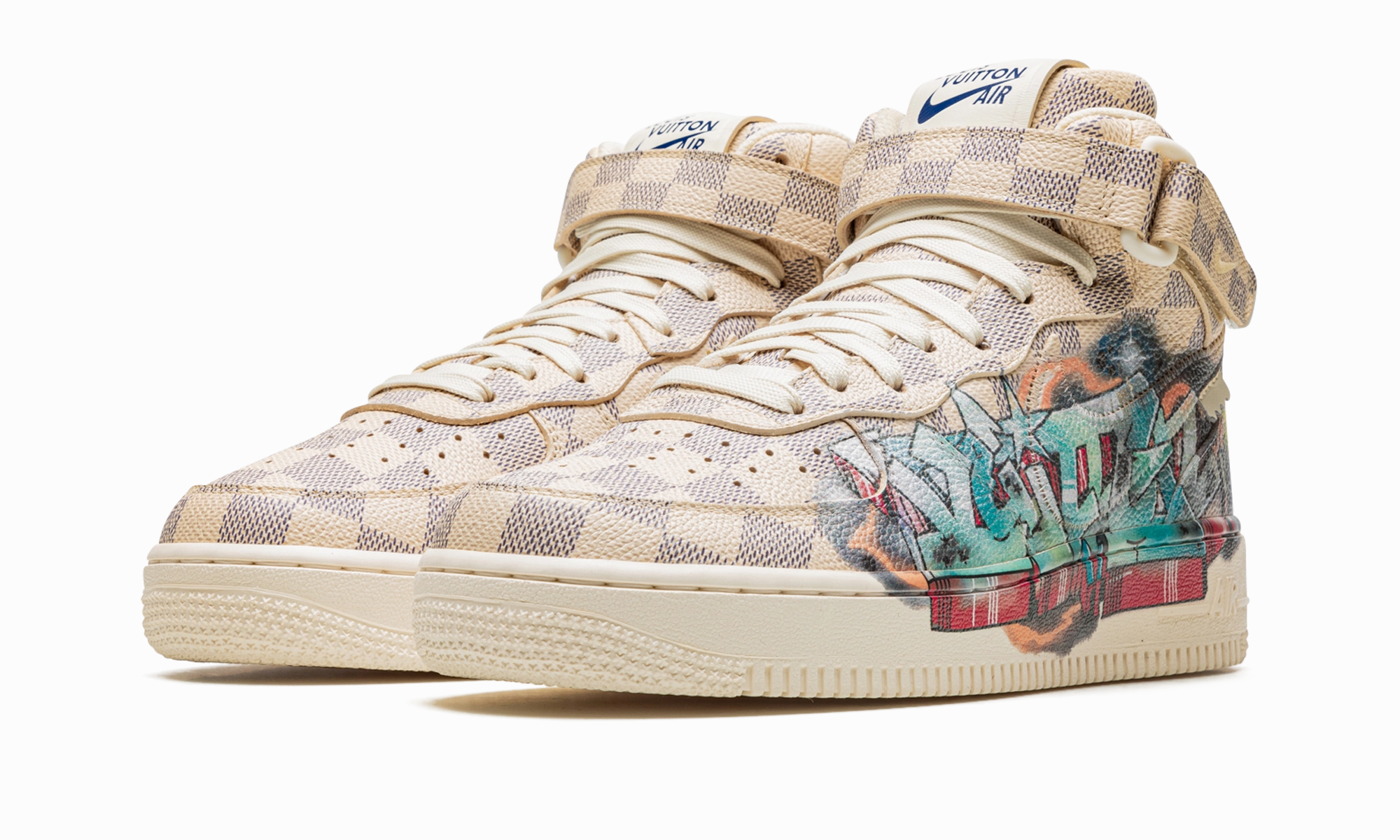 Road Fit Pastel Tones Louis Vuitton Air Force 1 Mid "Virgil Abloh - Graffiti"