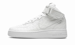 Strong Stride Busy Streets Louis Vuitton Air Force 1 Mid "Virgil Abloh - White/White"