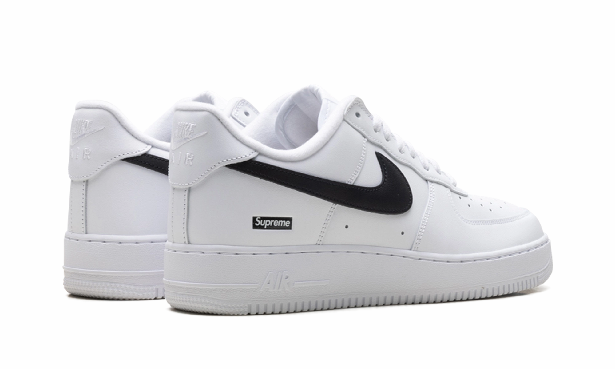 Everyday Essential Square Toe Air Force 1 Low "Supreme - Mini Box Logo White / Black"