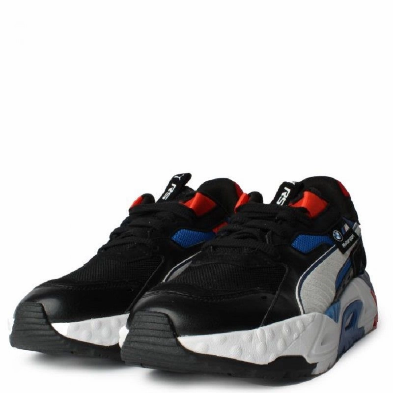 Puma Men's BMW Motorsport RS TRCK Shoes - Black / Cool Cobalt / Red Orthopedic Impact Zones