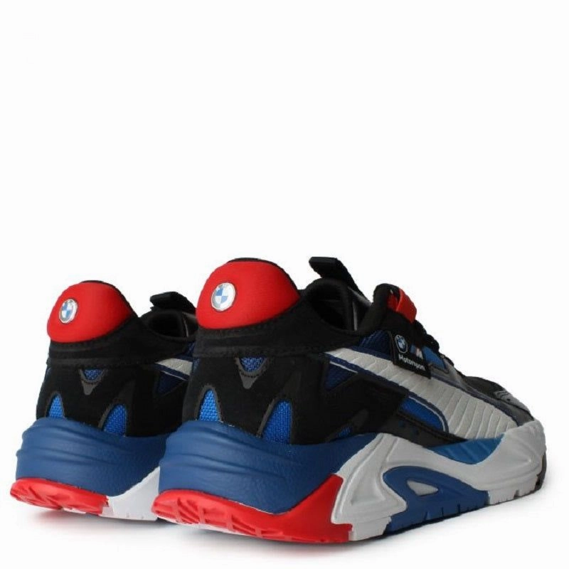 Ultimate look Vertical Flex Channel Puma Men's BMW Motorsport RS TRCK Shoes - Black / Cool Cobalt / Red