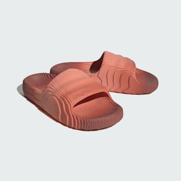 Adidas Men's Adilette 22 Slides - Wonder Clay / Wild Sepia / Core Black HeelStabilizer