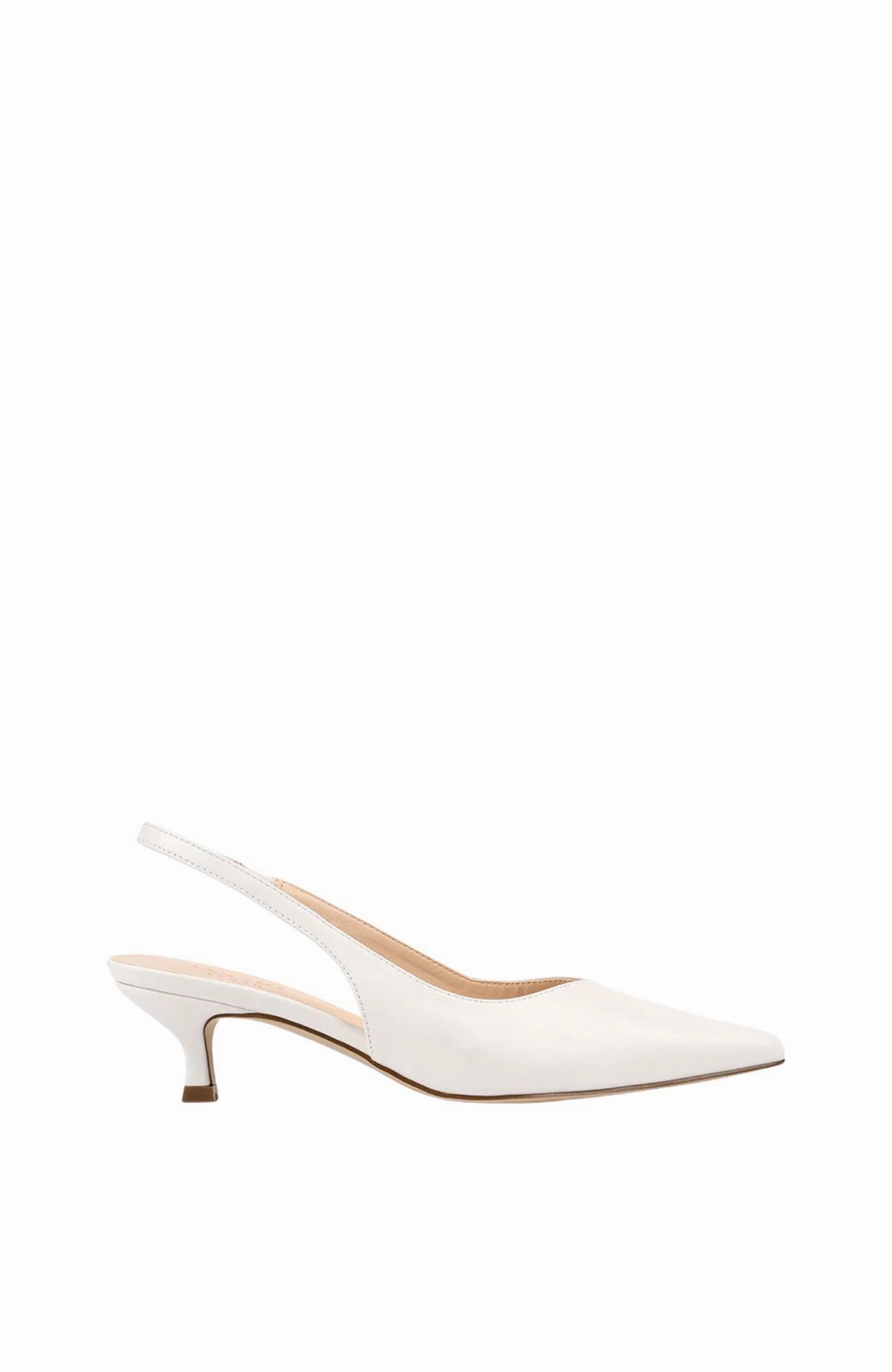 Lush Slingback Kitten Heels Chalk White Star Spark Premium Craft
