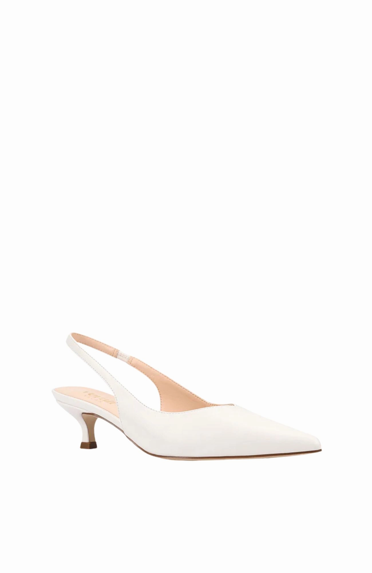 Boss Mode Lush Slingback Kitten Heels Chalk White