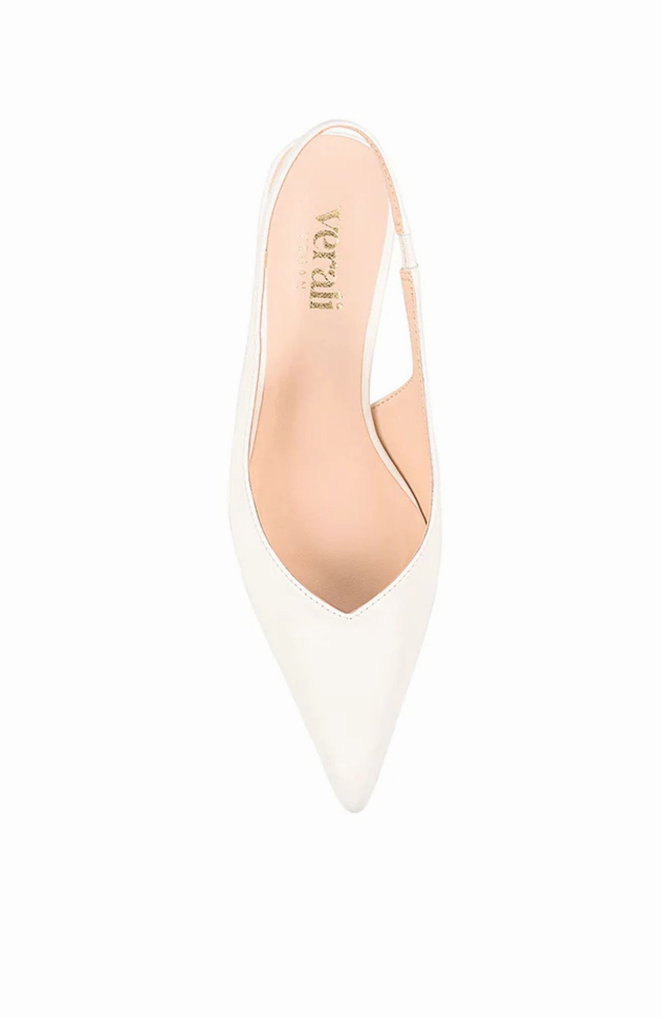 Icon Glam Lush Slingback Kitten Heels Chalk White