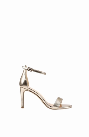 Mattie Strappy Heel Champagne Smooth London Edge Soft Finish