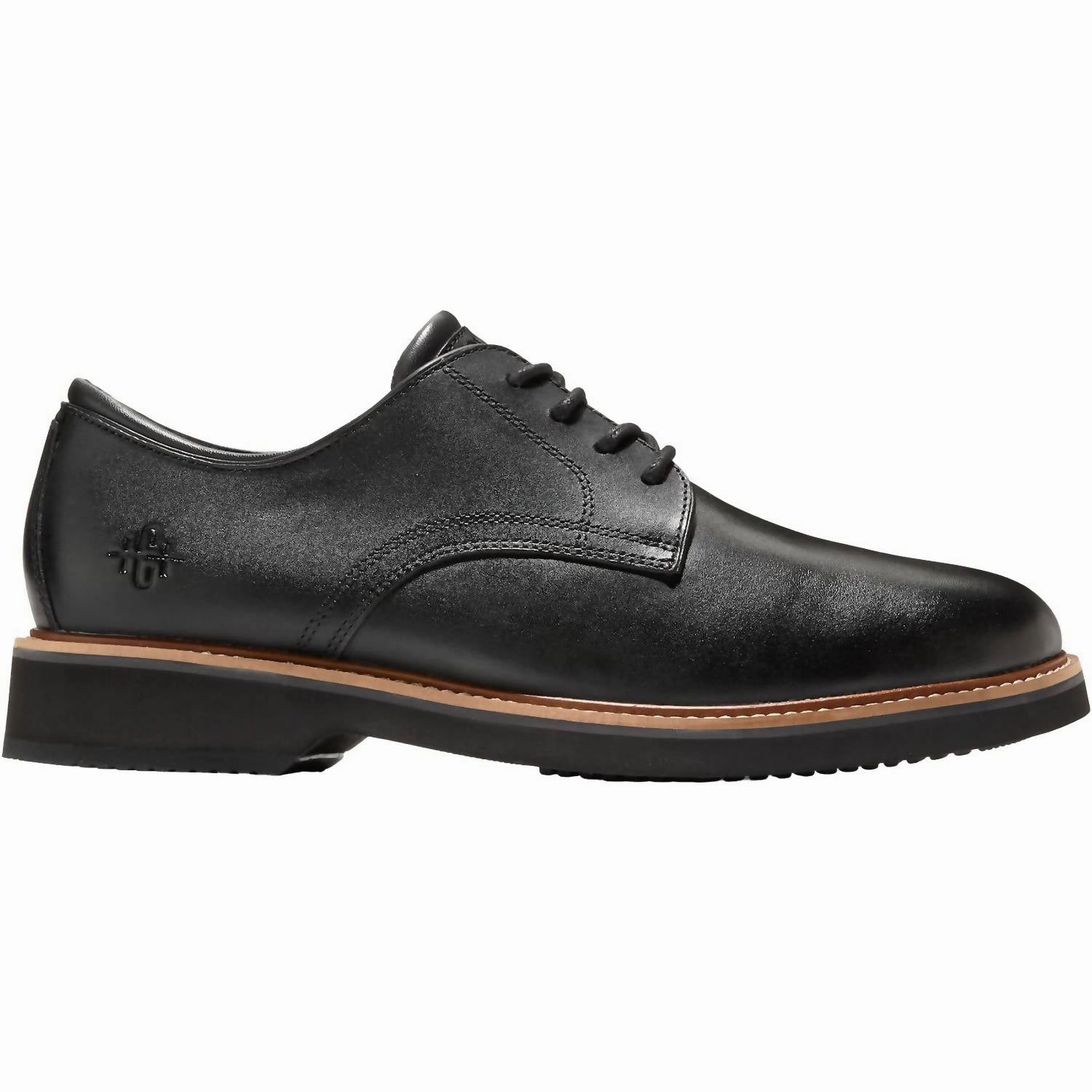 Timeless elegance Men's American Classics Montrose Plain Toe Oxford Leather Shoes In Black/dark Chocolate