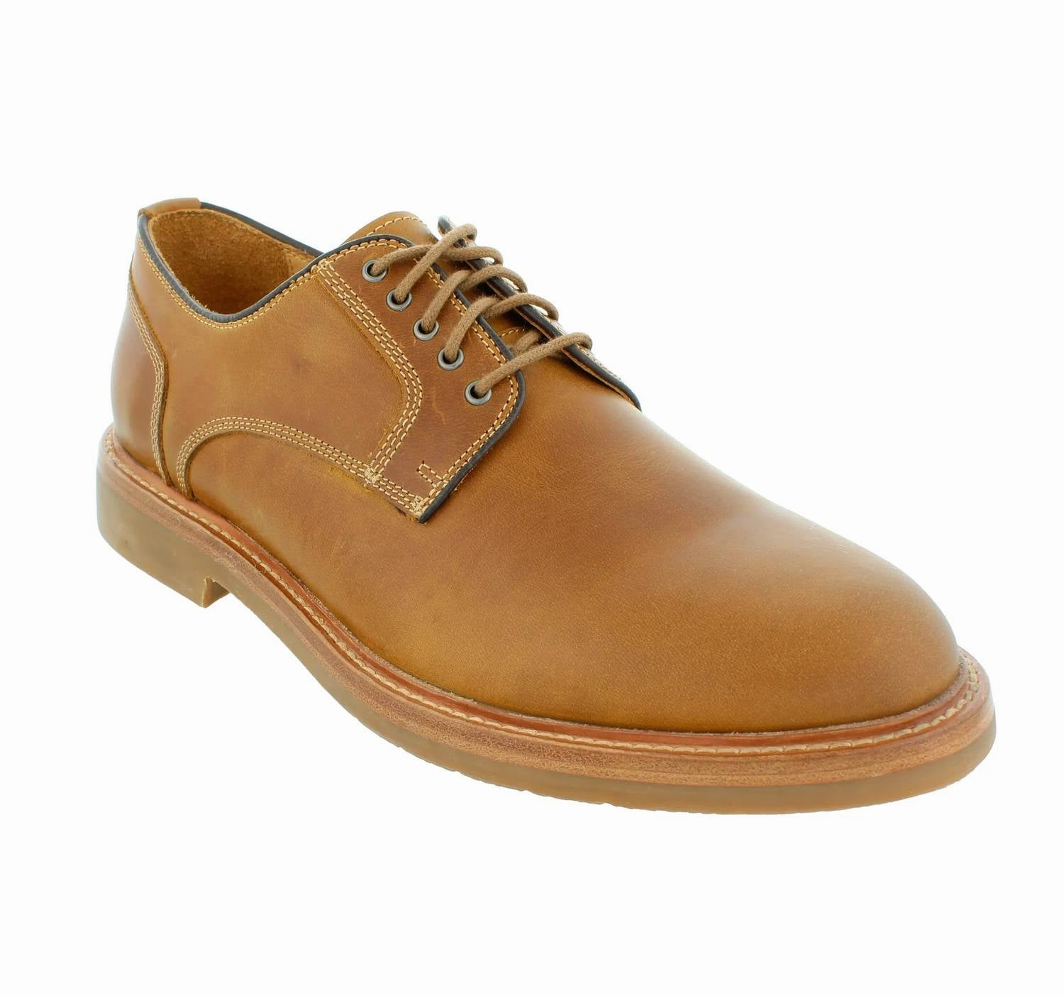 Men's Alpha Shoes In Cognac Reinforced toe Everyday Support