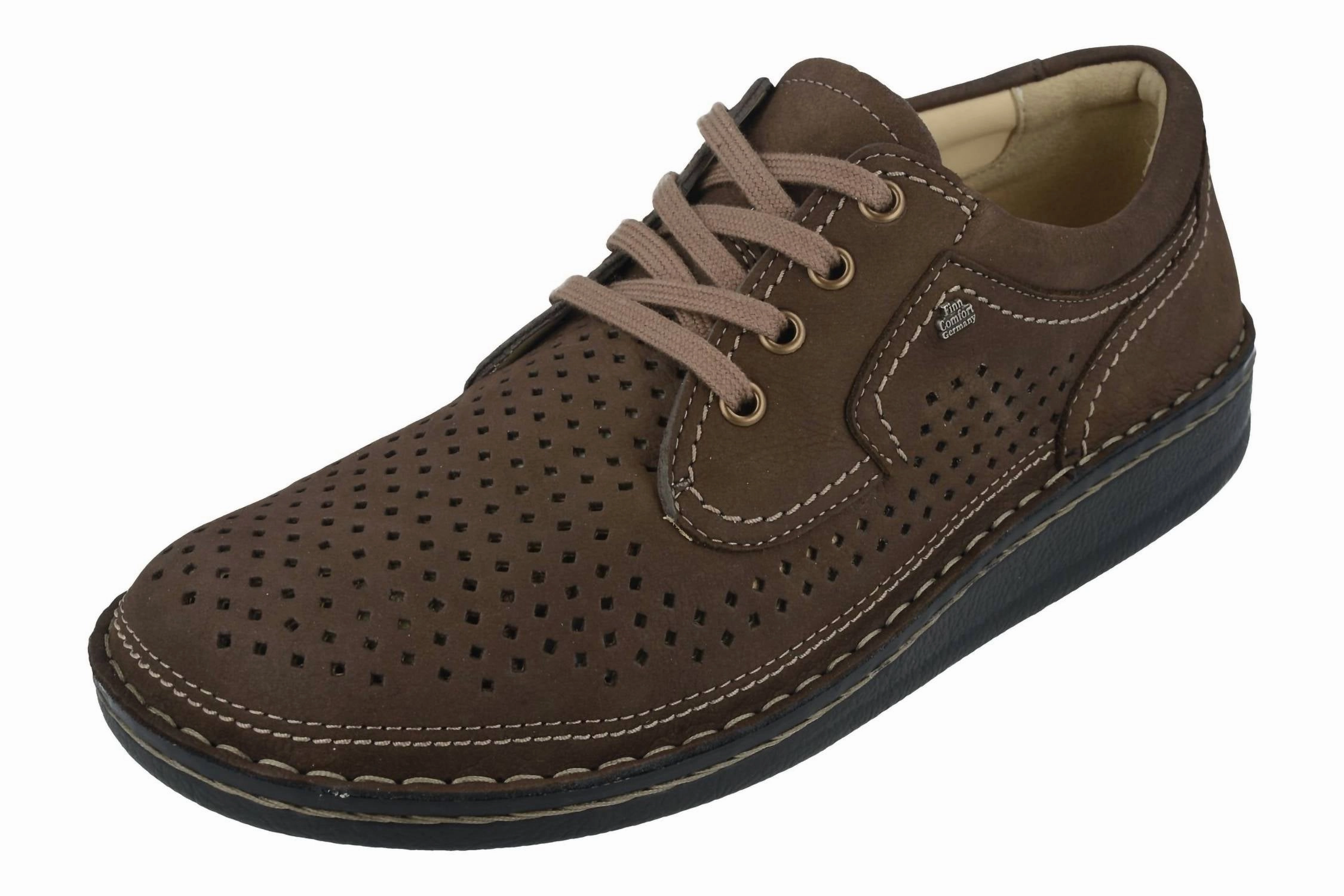 Sharp Step Men's Baden Lace-Up Shoes In Kaffee Nubukvienna