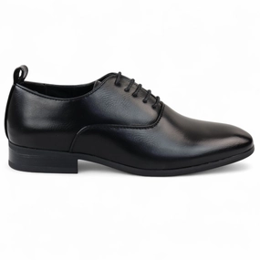 Street Fit Shoes Groom Oxfords Men??s Black Classic Lace Up Oxford Derby Shoes