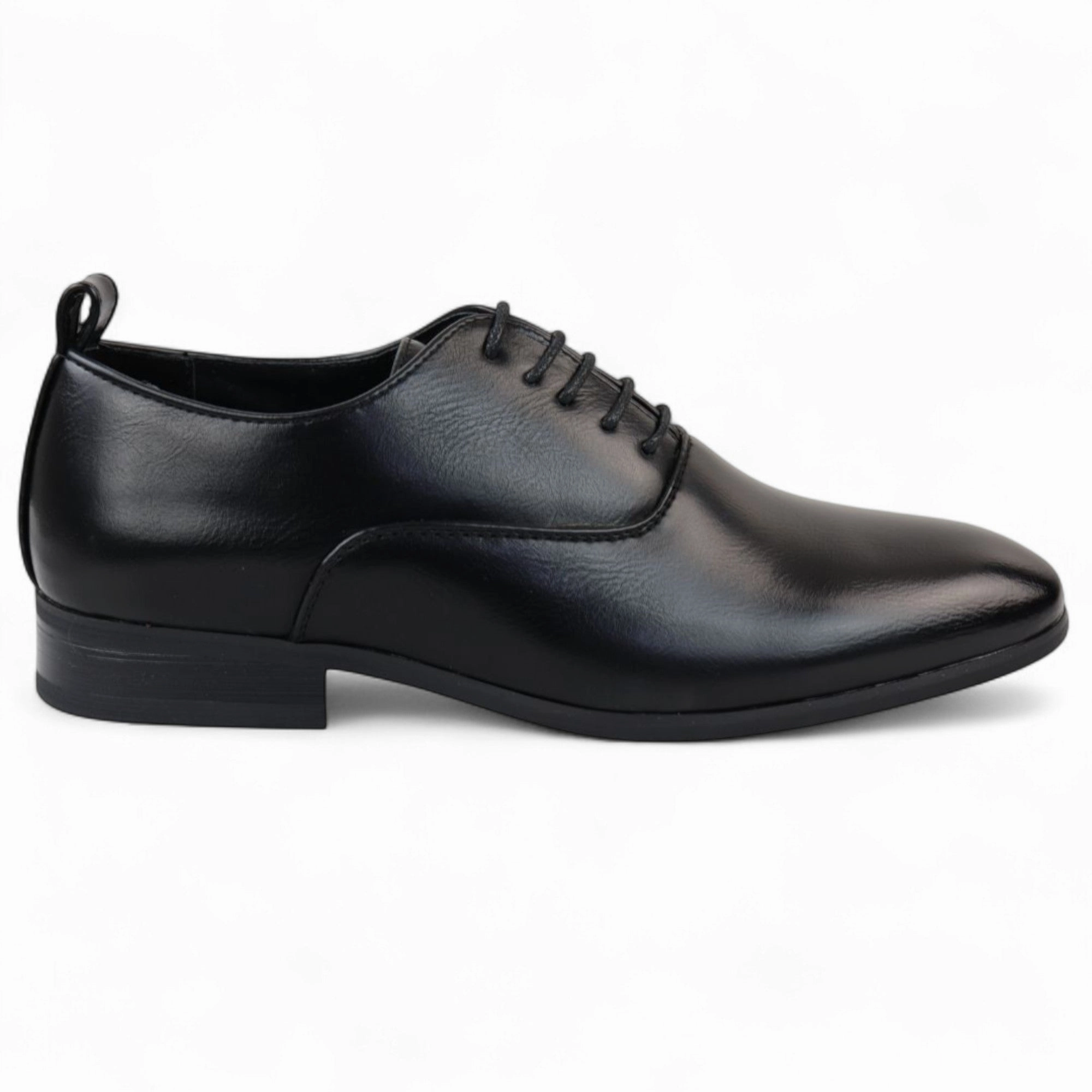 Matte Finish Professional Setting Lightweight Build Formal Gathering Men??s Black Classic Lace Up Oxford Derby Shoes