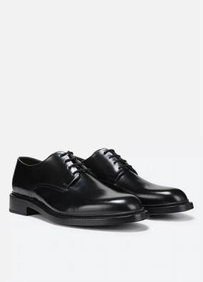 Comfy Finish Minimalist Look Men's Davies Leather Oxford Shoes In Black