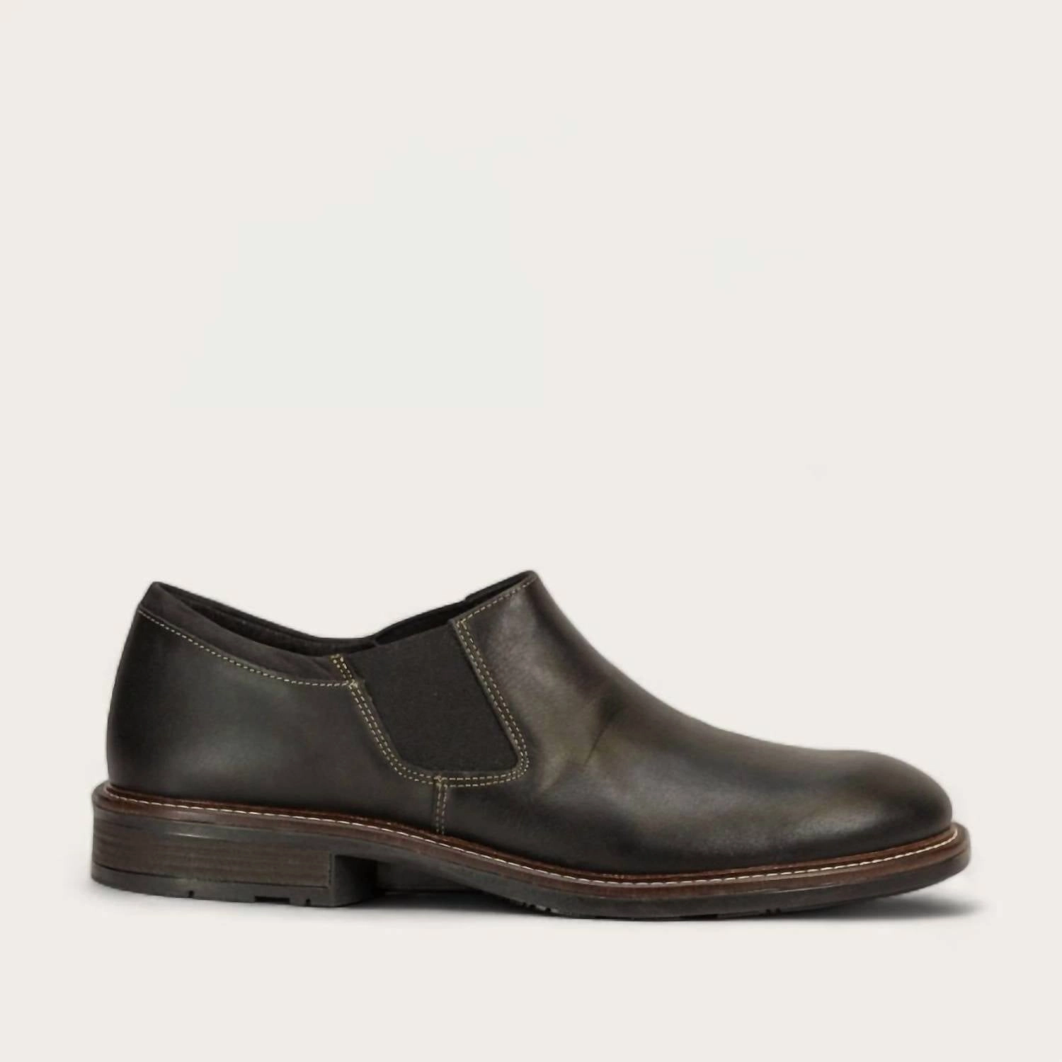 Comfort Fit Interview Day Classic Lace-Ups Men's Director Slip On Shoes In Black Velvet Nubuck Black Raven