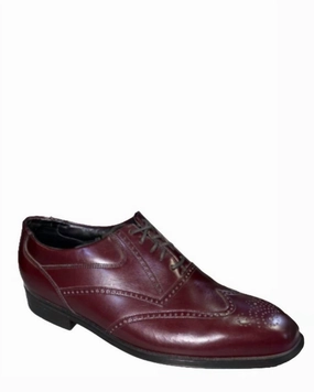 Lifestyle Ready Elegant Office Lace-ups Men's Eaton Oxford Shoes In Burgundy